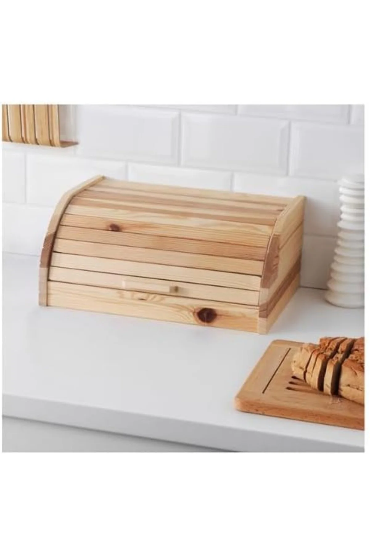Ekmek Kutusu Çam Ekmeklik MeridyenDukkan 40x26x17 Çam Ekmek Kutus