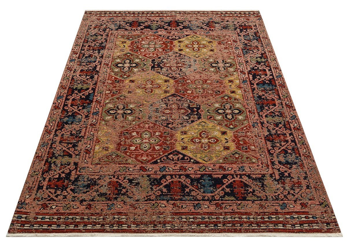 Eko Anadolu Antik Desenli Yıkanabilir Kaymaz Tabanlı Etnik Kilim 