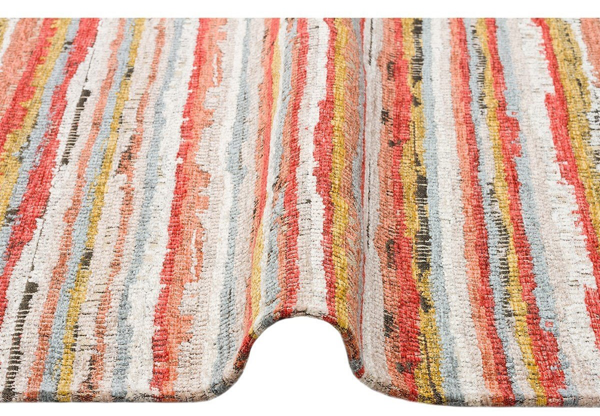 Eko Brooklyn Hasır Görünümlü Kaymaz Renkli Dokuma Modern Kilim BR
