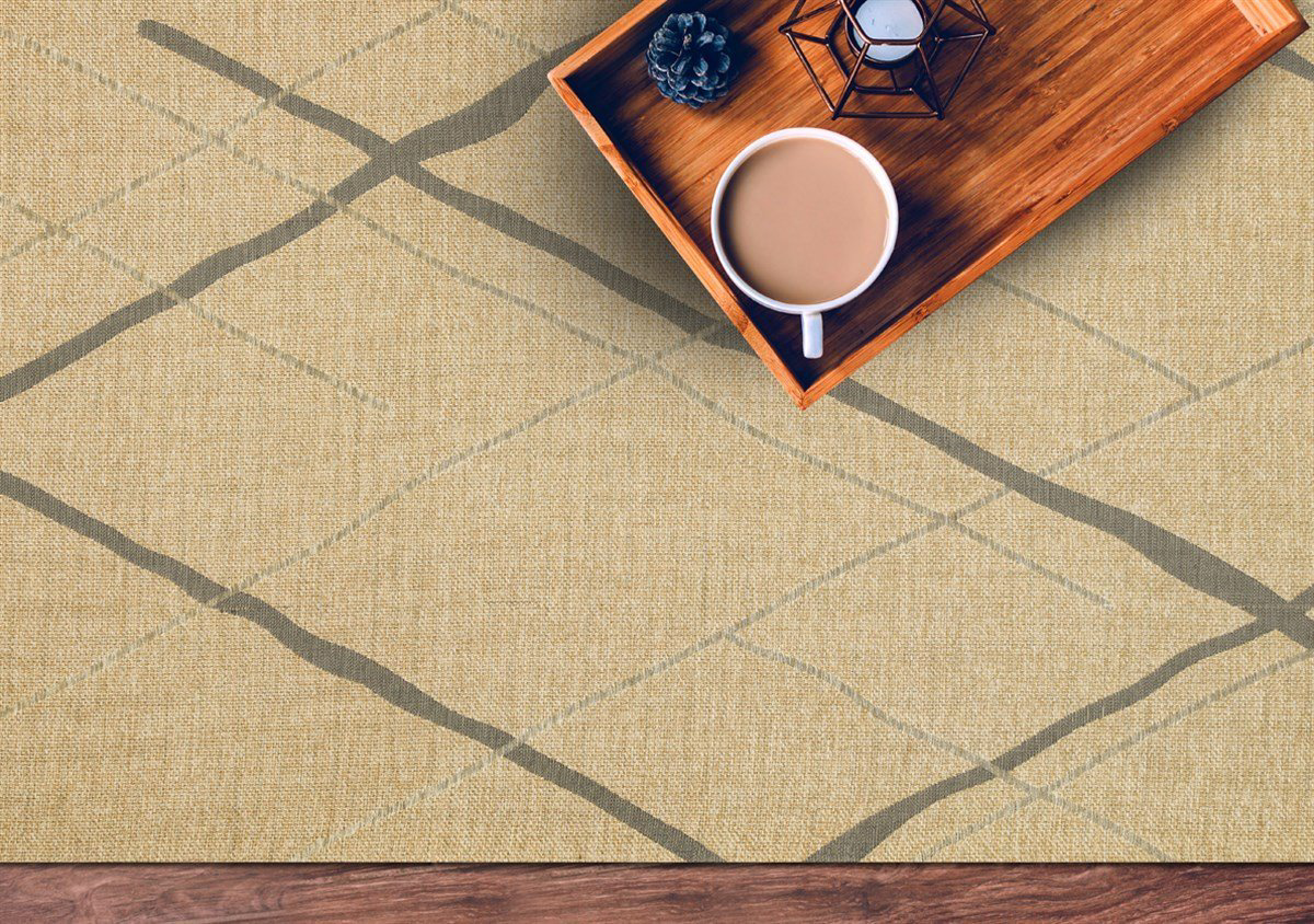 Eko Brooklyn Hasır Görünümlü Kaymaz Renkli Dokuma Modern Kilim BR
