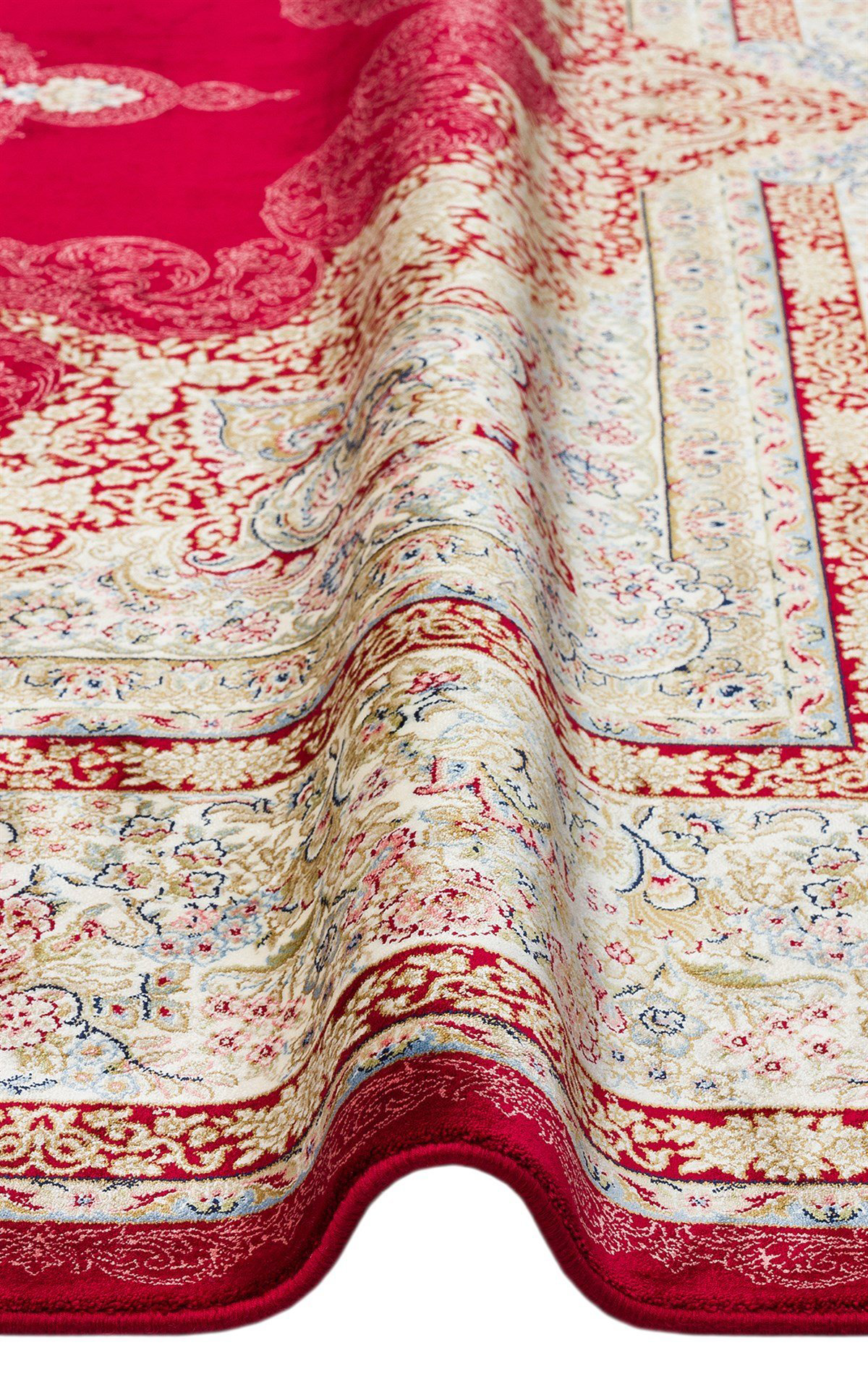 Saten Halı Eko İsfahan Klasik Yüksek Dokuma Sıklığında Naturel Viskon Halı İ