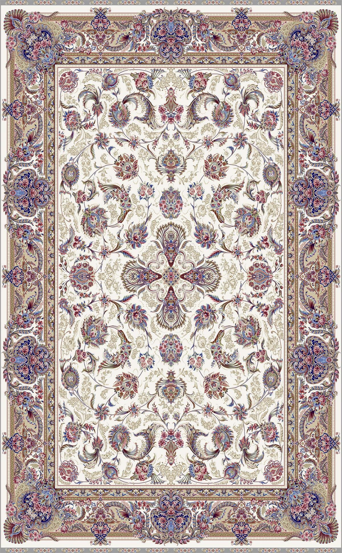 Saten Halı Eko İsfahan Klasik Yüksek Dokuma Sıklığında Naturel Viskon Halı İ Saten Halı Eko İsfahan Klasik Yüksek Dokuma Sıklığında Naturel Viskon Halı İ