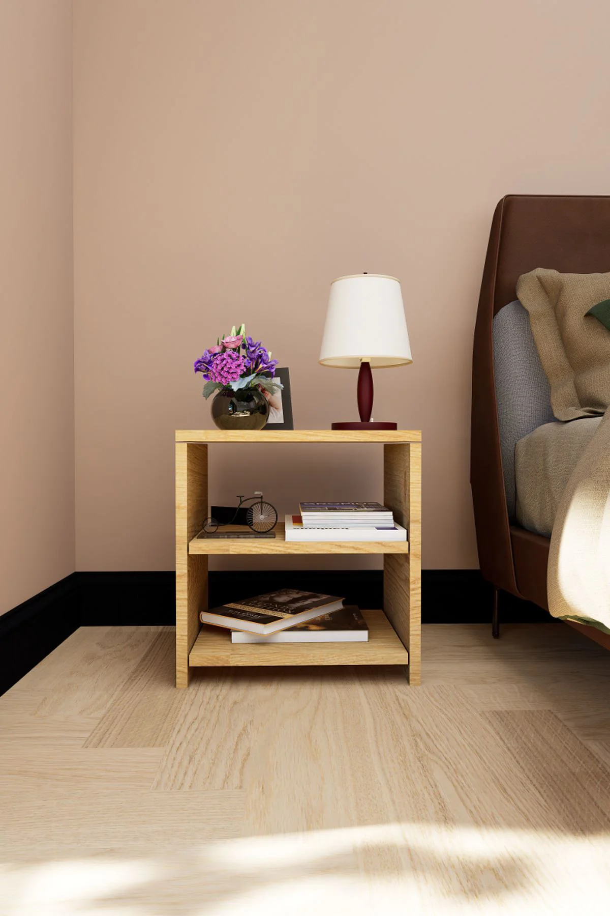 Eko Komodin Yan Sehpa Dekoratif Çam