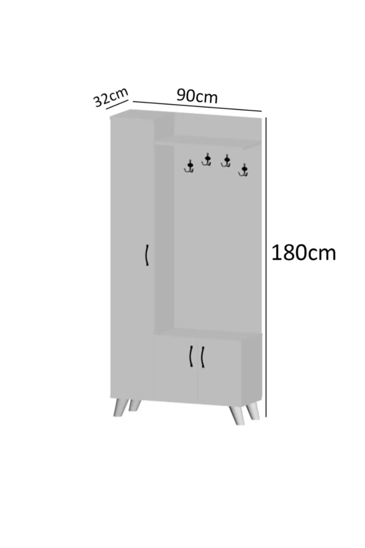 Eko Portmanto Vestiyer Beyaz