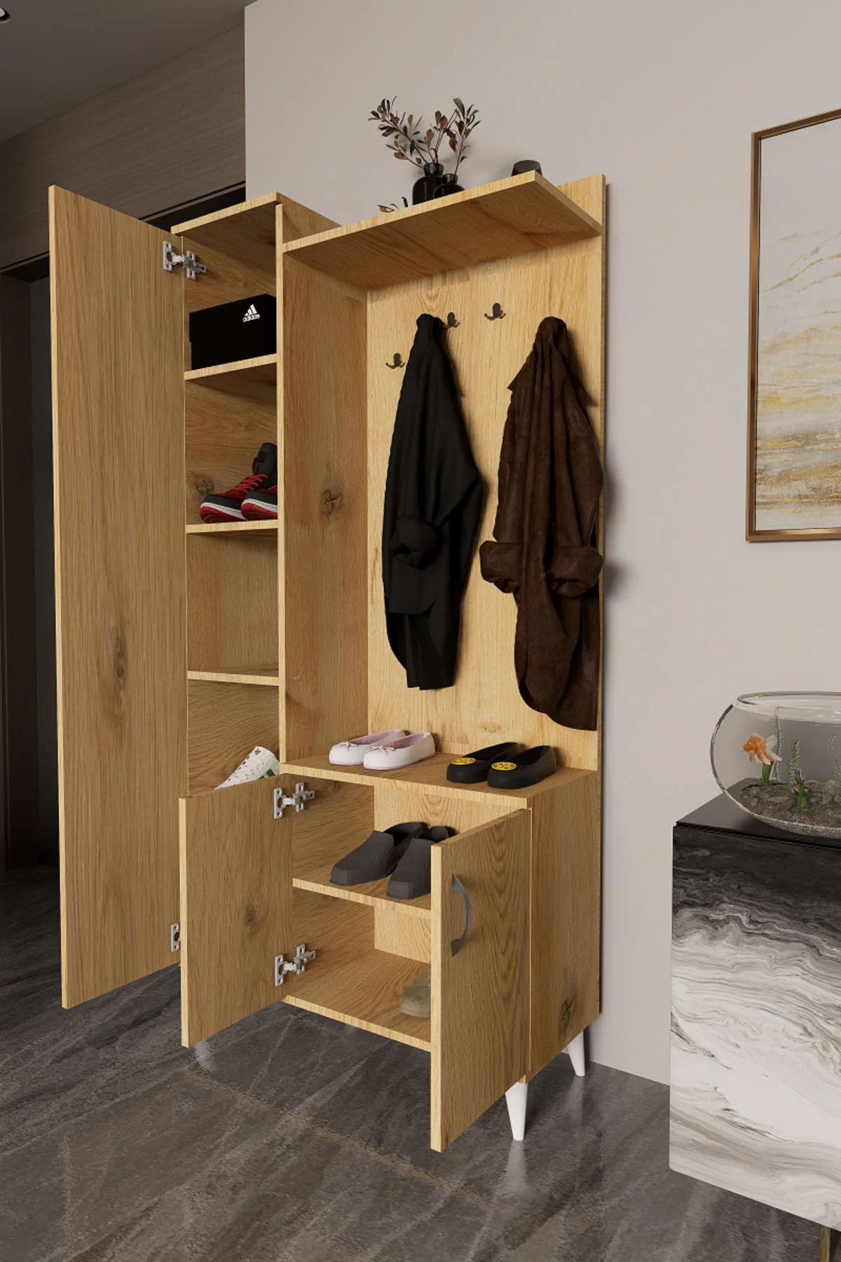 Eko Portmanto Vestiyer Beyaz