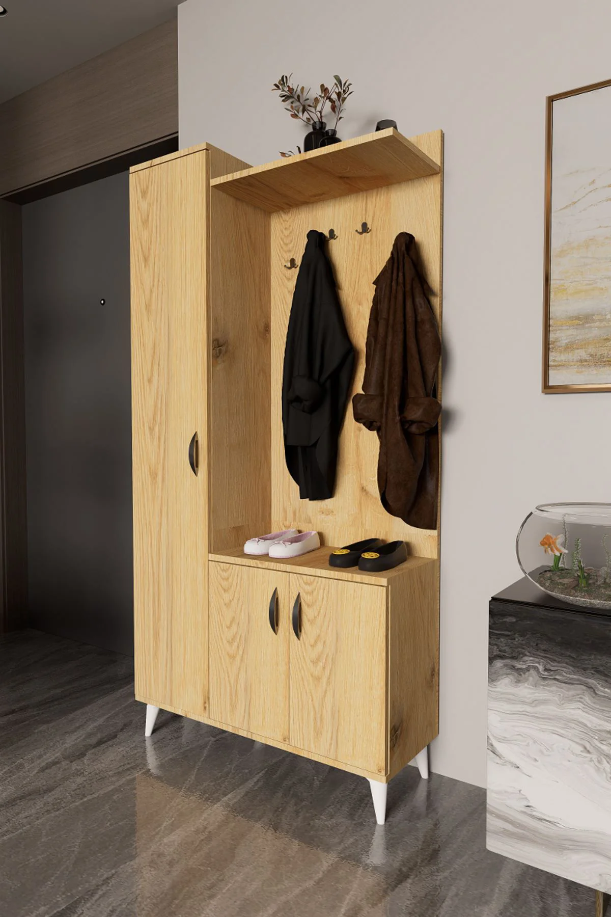 Eko Portmanto Vestiyer Beyaz