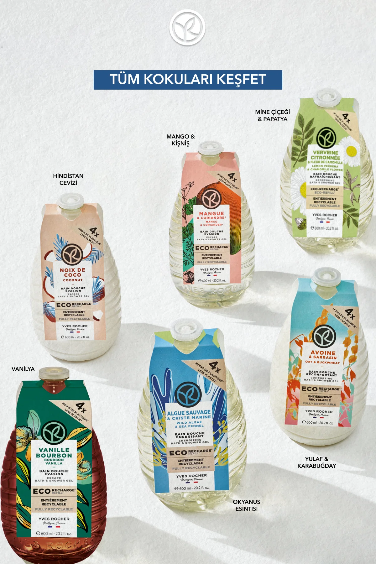 Eko Refill Yedek Duş Jeli-Nemlendirici Serinletici Okyanus Esinti