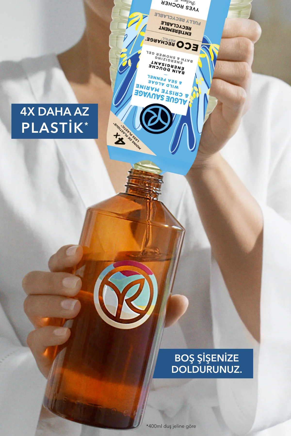 Eko Refill Yedek Duş Jeli-Nemlendirici Serinletici Okyanus Esinti