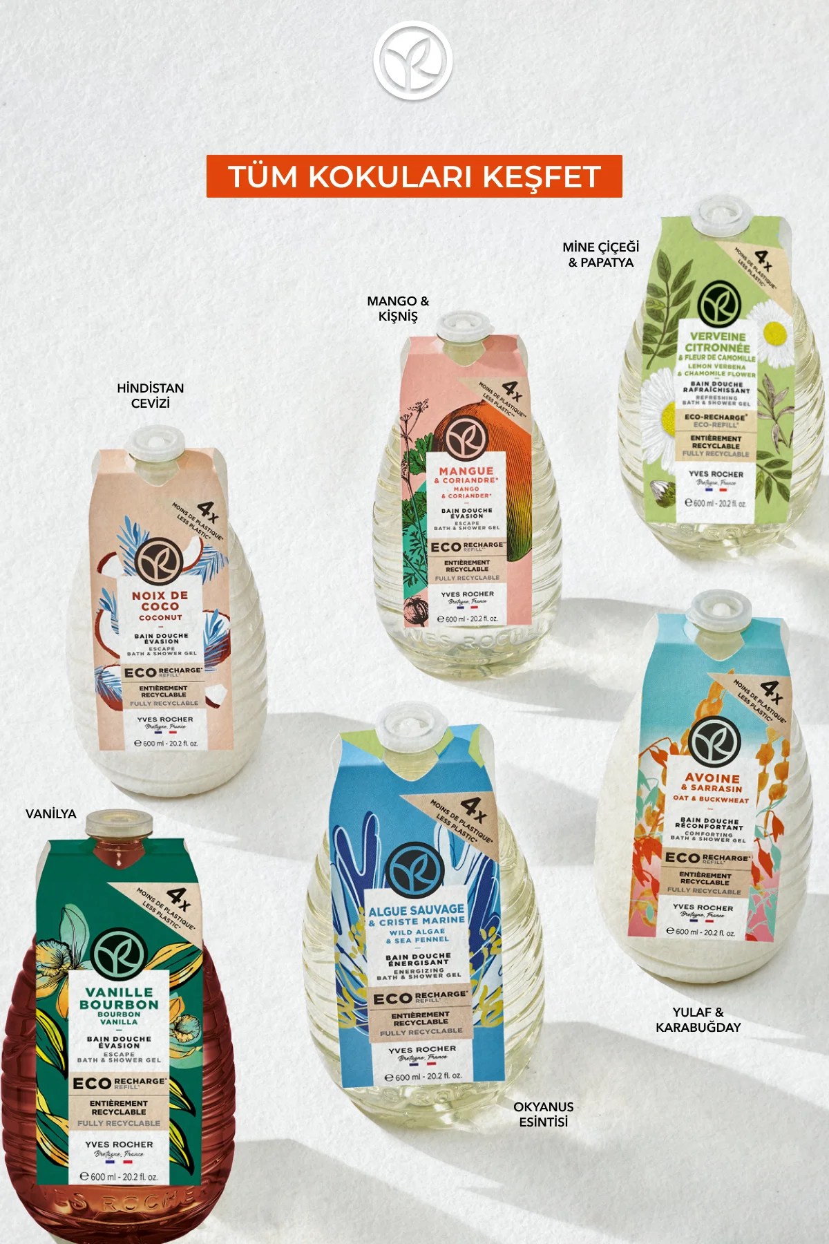 Eko Refill Yedek Duş Jeli-Nemlendirici Canlandırıcı Mango Kişniş-