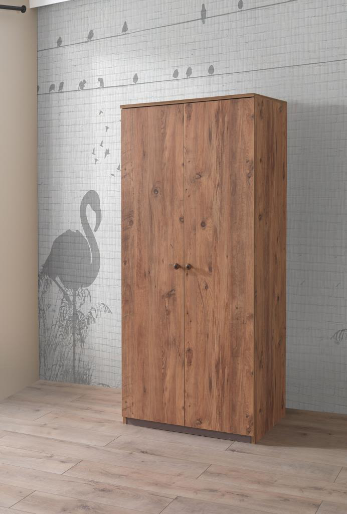 Sivas Gözde Mobilya Ekonomik 2 Kapili Gardirop Elbise Dolabi 80X53x180cm