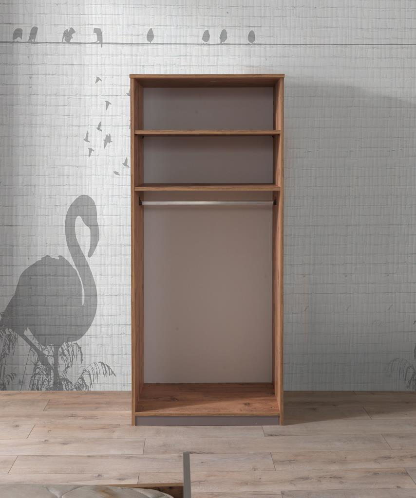 Sivas Gözde Mobilya Ekonomik 2 Kapili Gardirop Elbise Dolabi 80X53x180cm