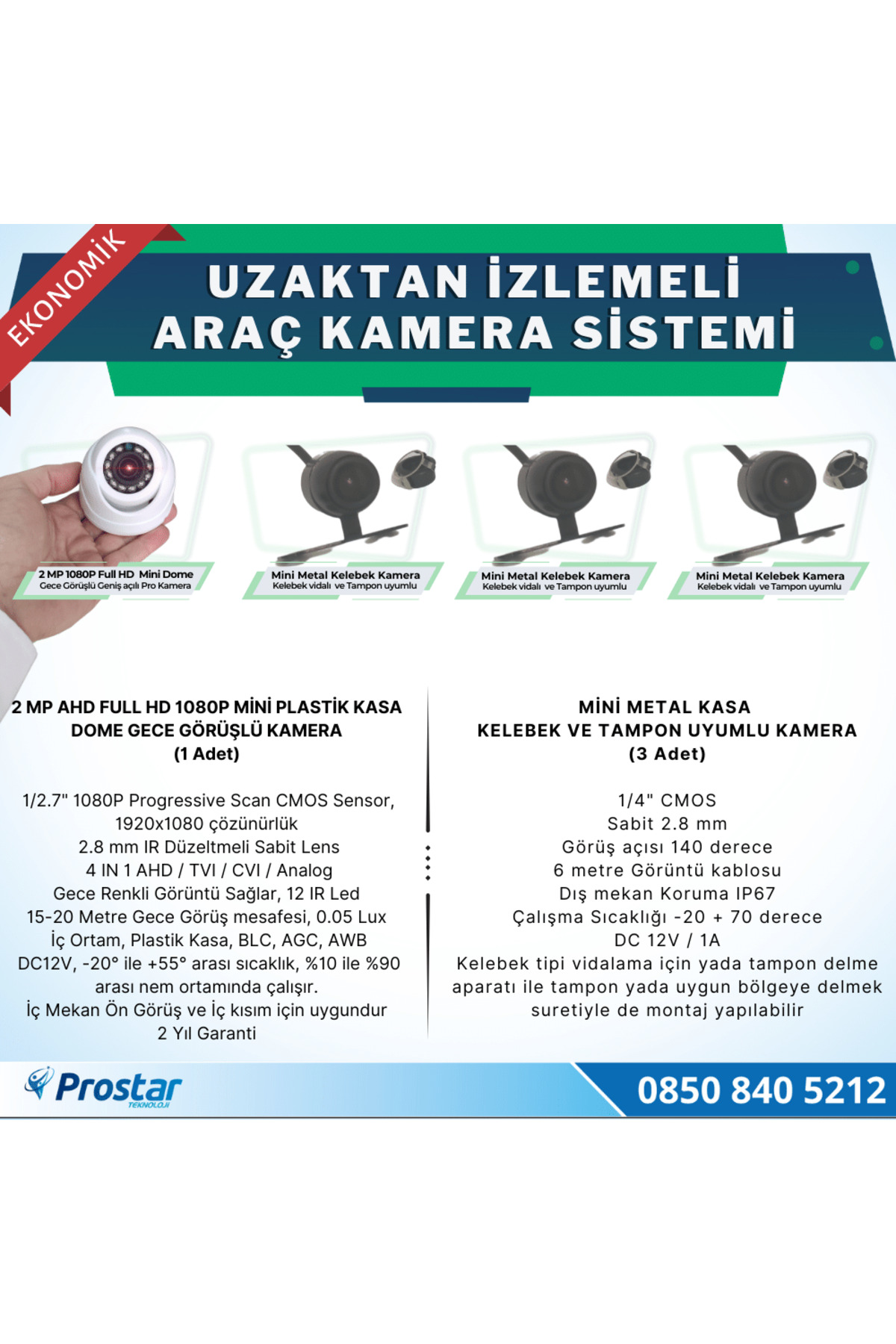 Navistar Ekonomik 4 Kameralı Kayıtlı 1 Tb Hdd 7 İnç Ekranlı Uzaktan İzleme