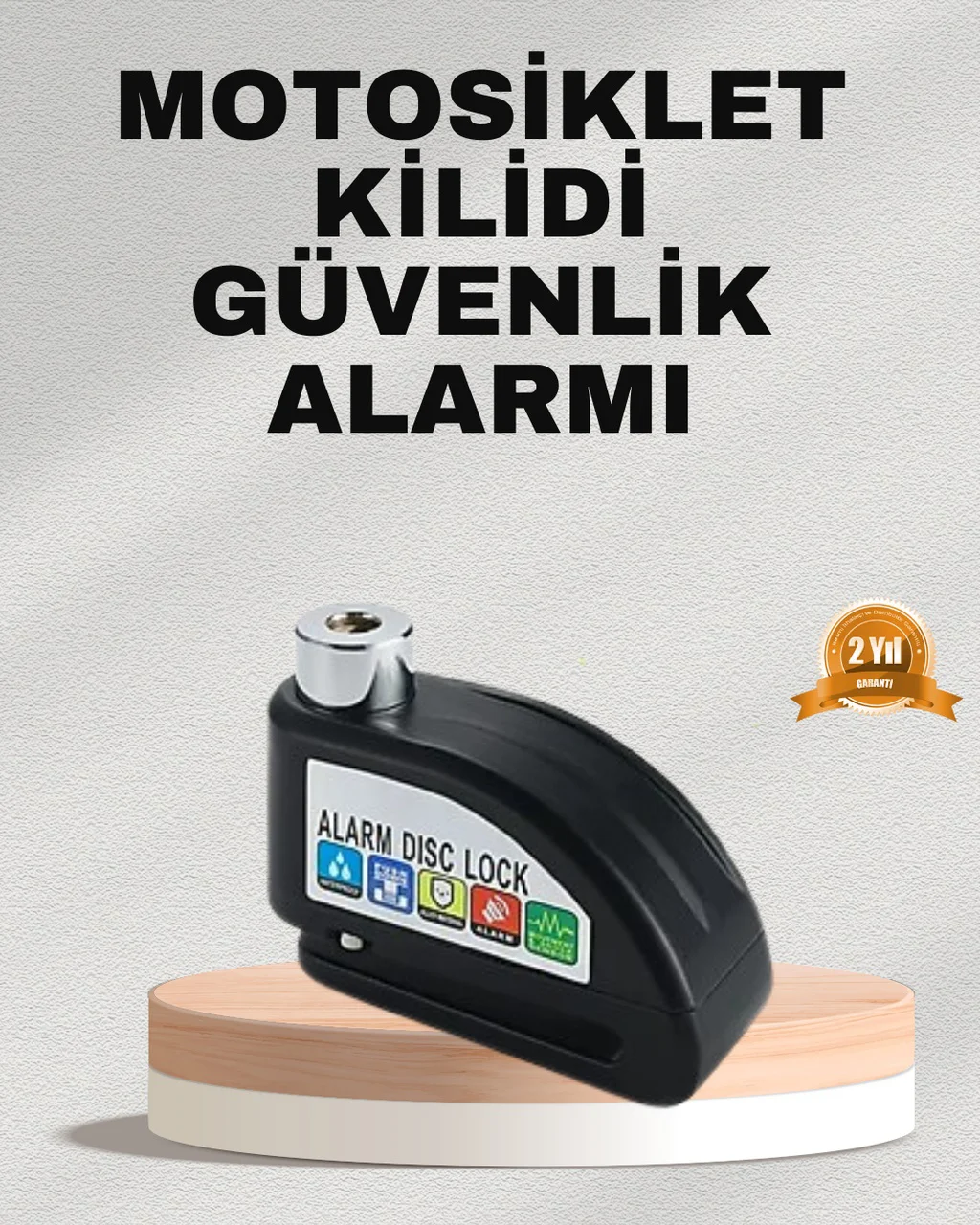 Ekonomik Alarm Disk Kilidi Motosiklet Scooter Bisiklet Güvenlik - Lisinya