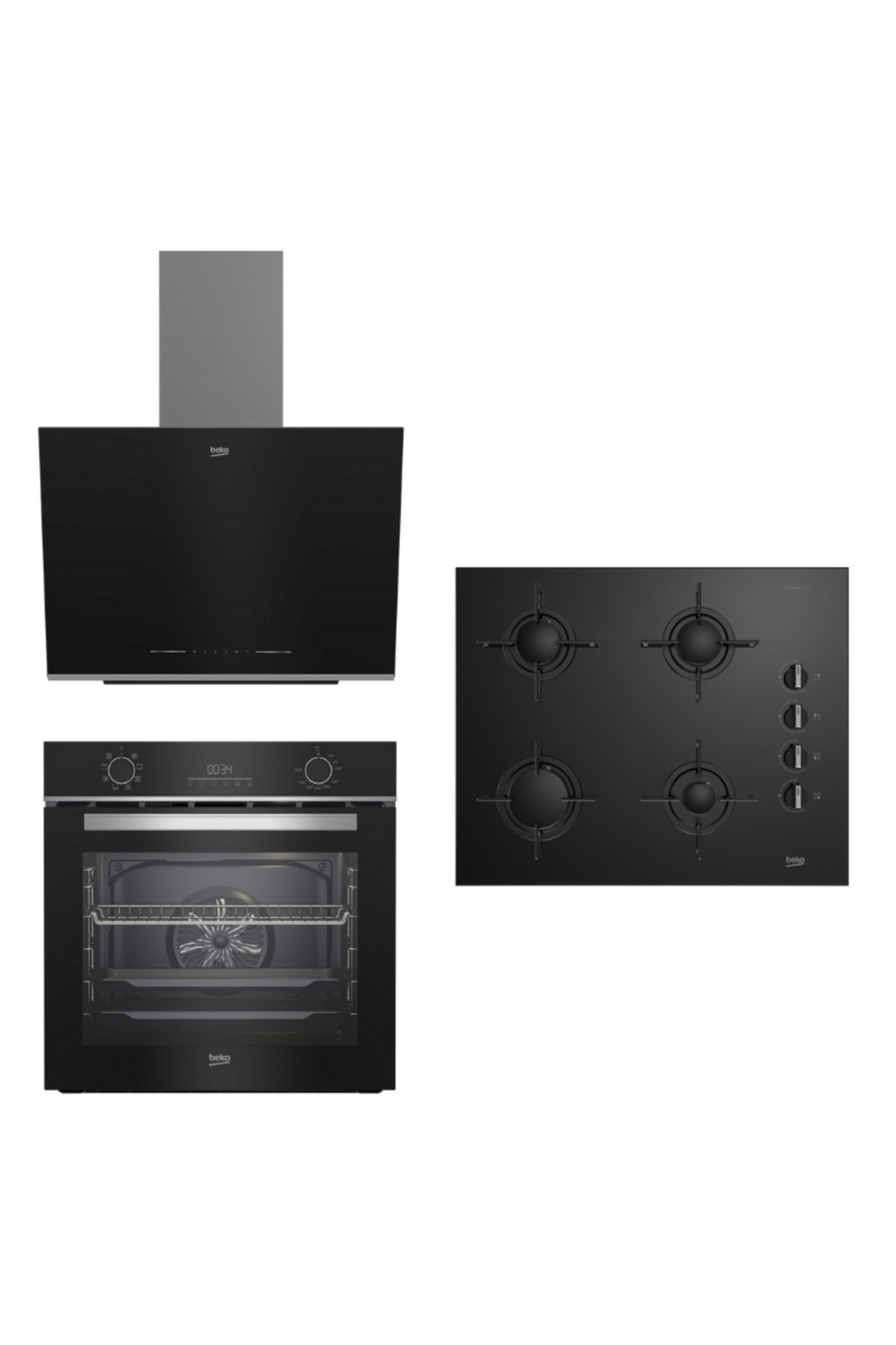Beko Ekonomik Buhar Destekli Ankastre Set