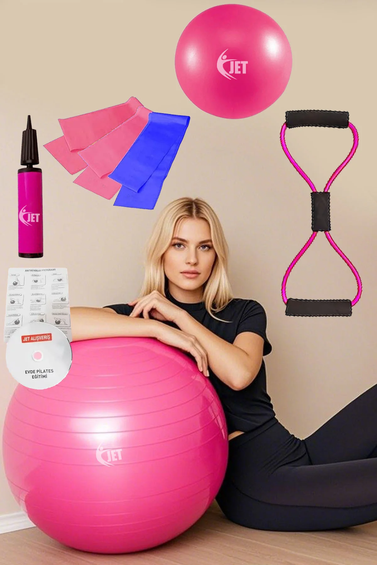 Ekonomik Pilates Seti 9 Parça İçeren Ev & Salon Tipi Set Top 3 Lü