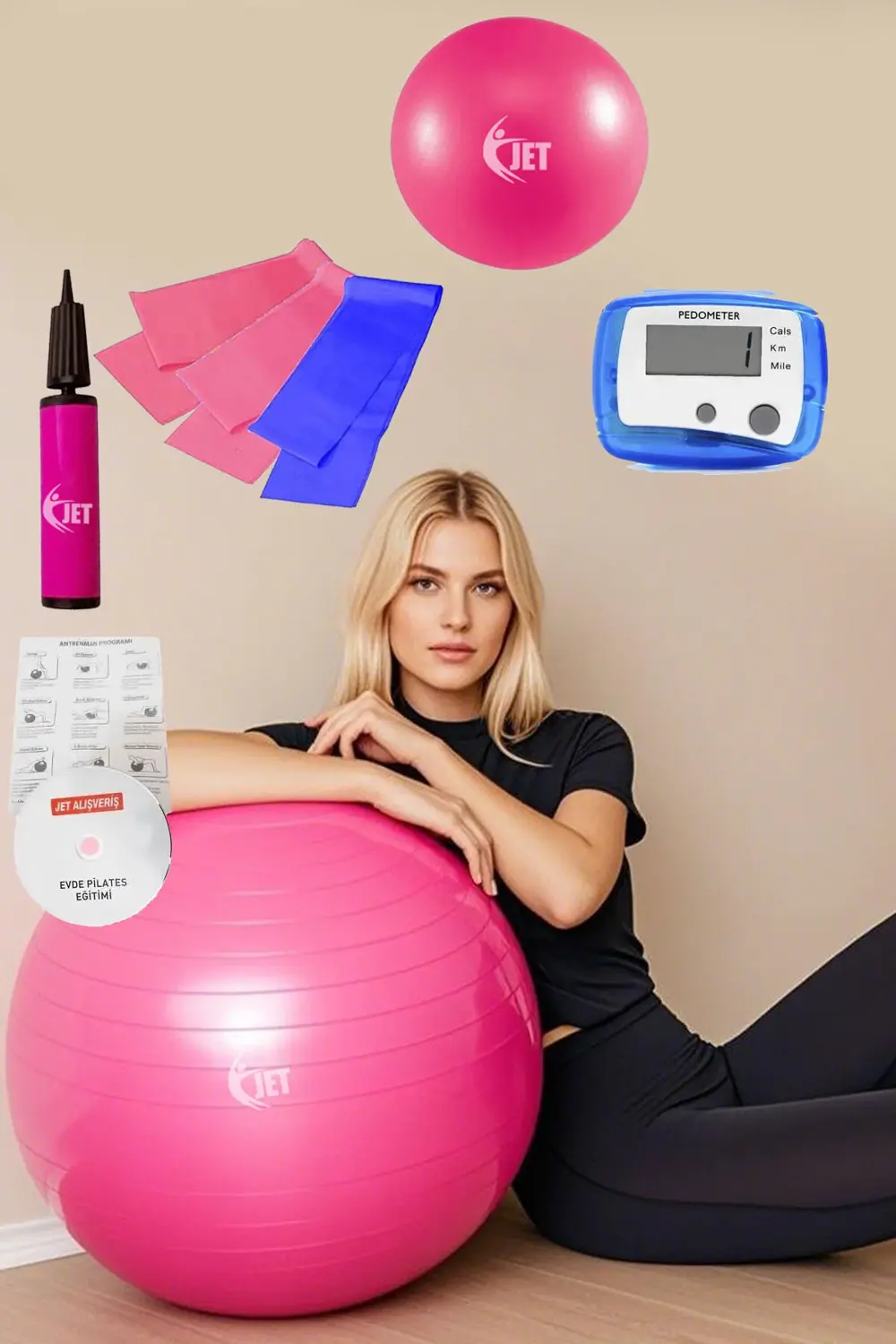 Ekonomik Pilates Seti 9 Parça İçeren Ev & Salon Tipi Pilates Seti