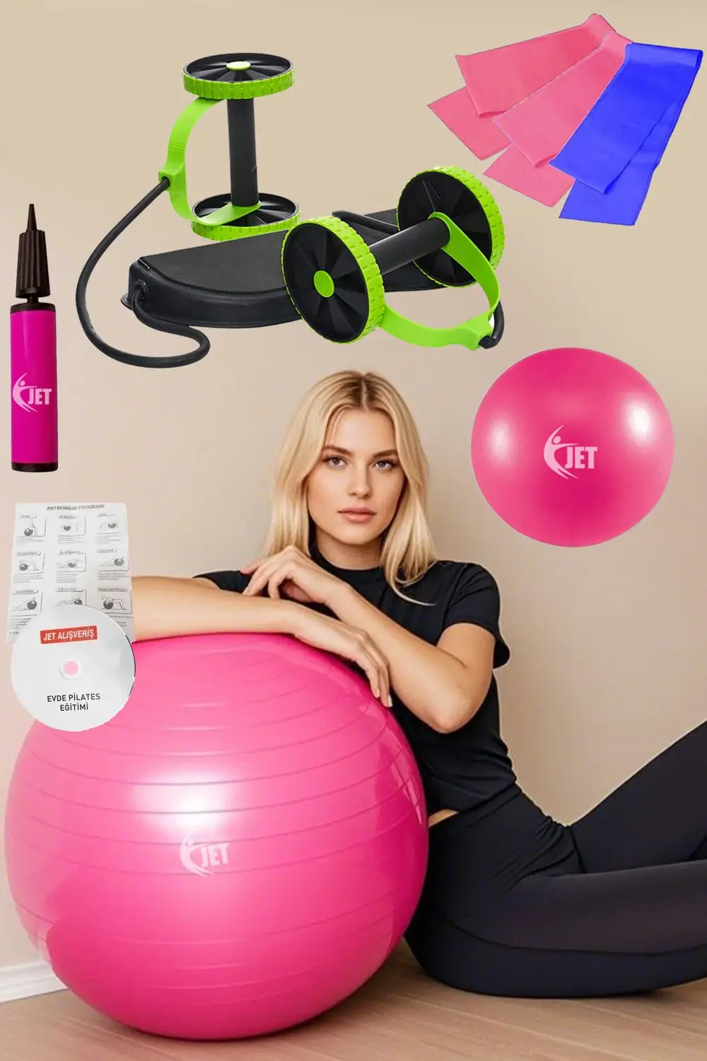 Ekonomik Pilates Seti 9 Parça İçeren Ev & Salon Tipi Set Top 3 Lü