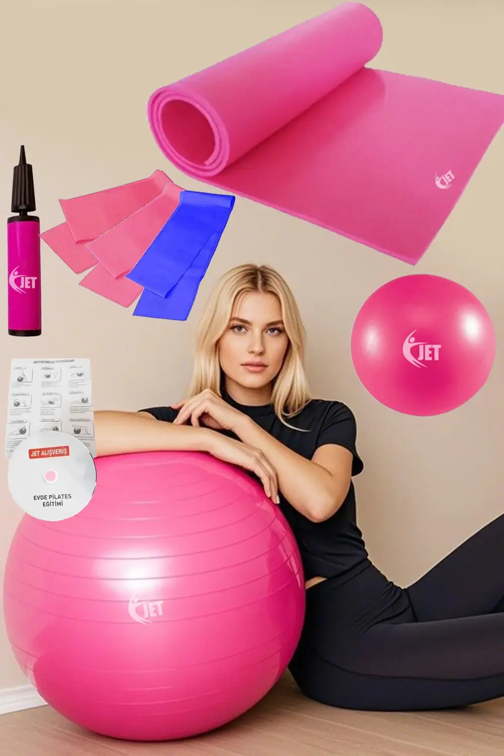 Ekonomik Pilates Seti 9 Parça İçeren Ev & Salon Tipi Set Top 3 Lü