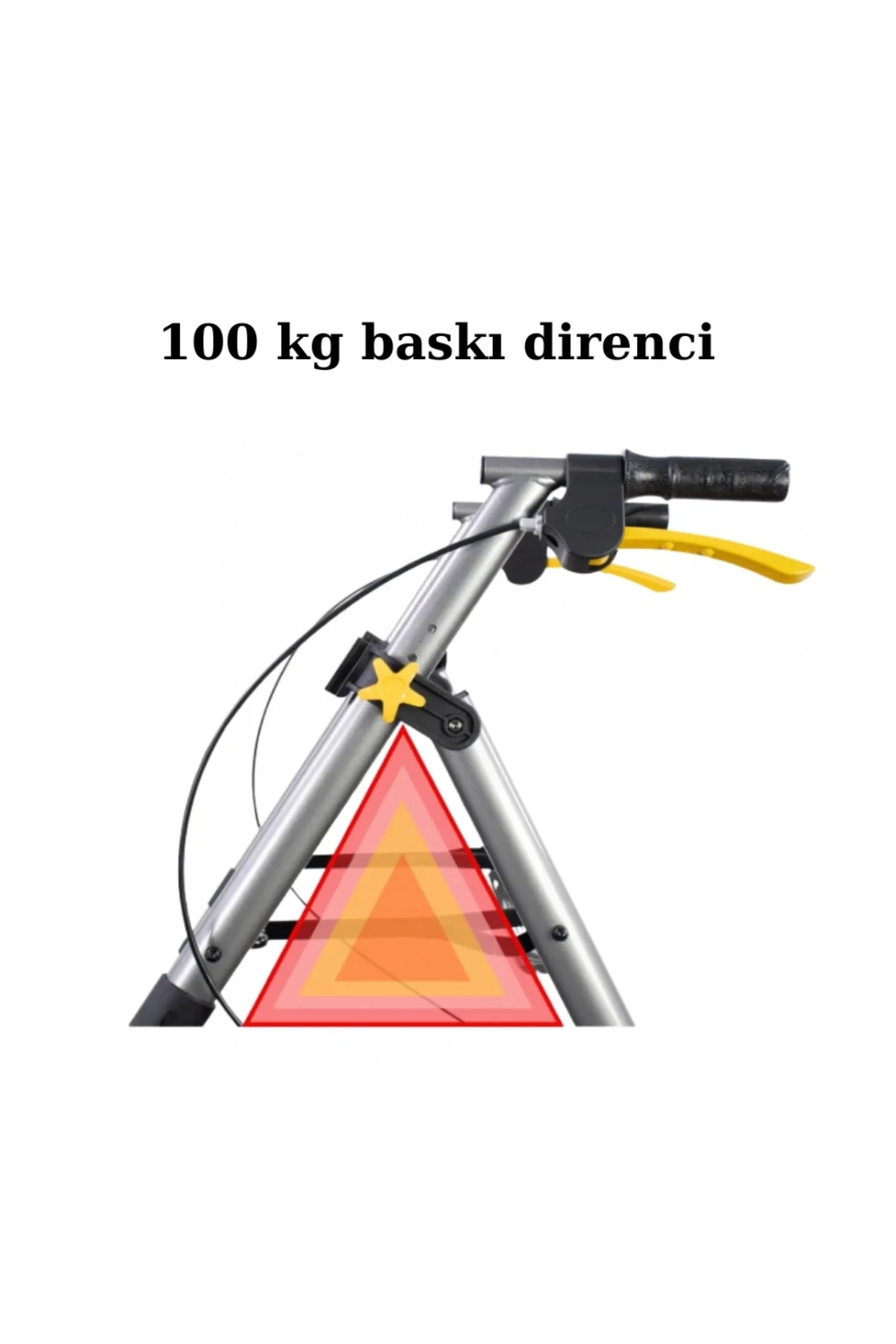 Ekonomik Rollatör | Katlanabilir Yapı, Oturma Alanı, Frenli Tekerlekli P581