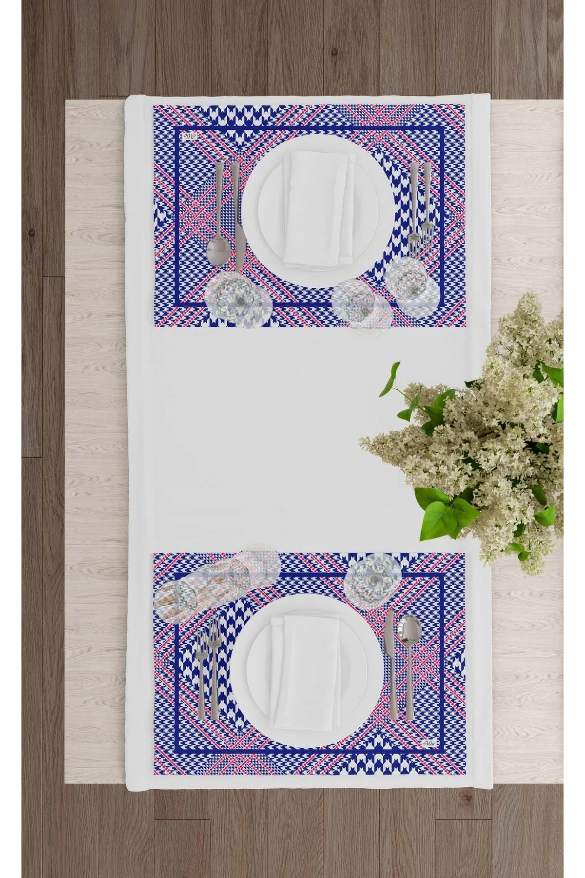 Ekose -1 Amerikan Servis 6 Lı Set - 50 X 35 Cm