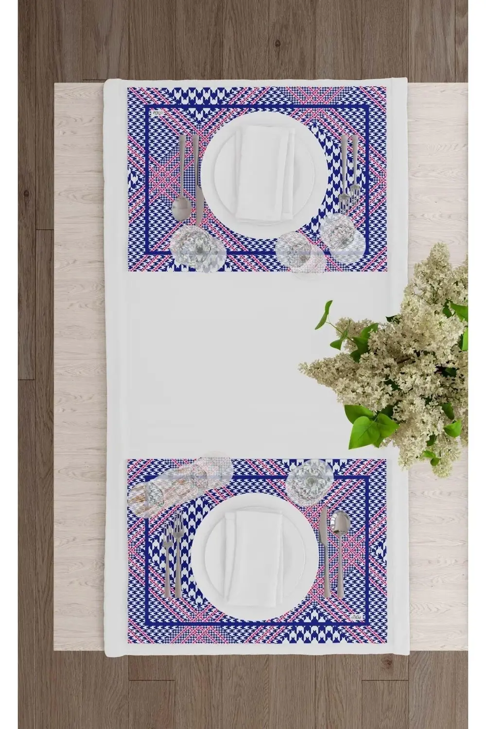 Ekose -1 Amerikan Servis 6 Lı Set - 50 X 35 Cm