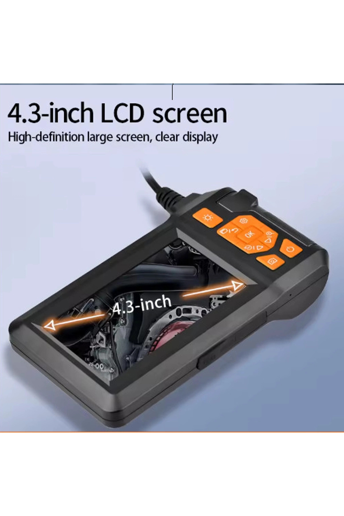 Butik Ekranlı 3 Kameralı 10 Mt Hafıza Kart Destekli Sert Kablo Yılan En