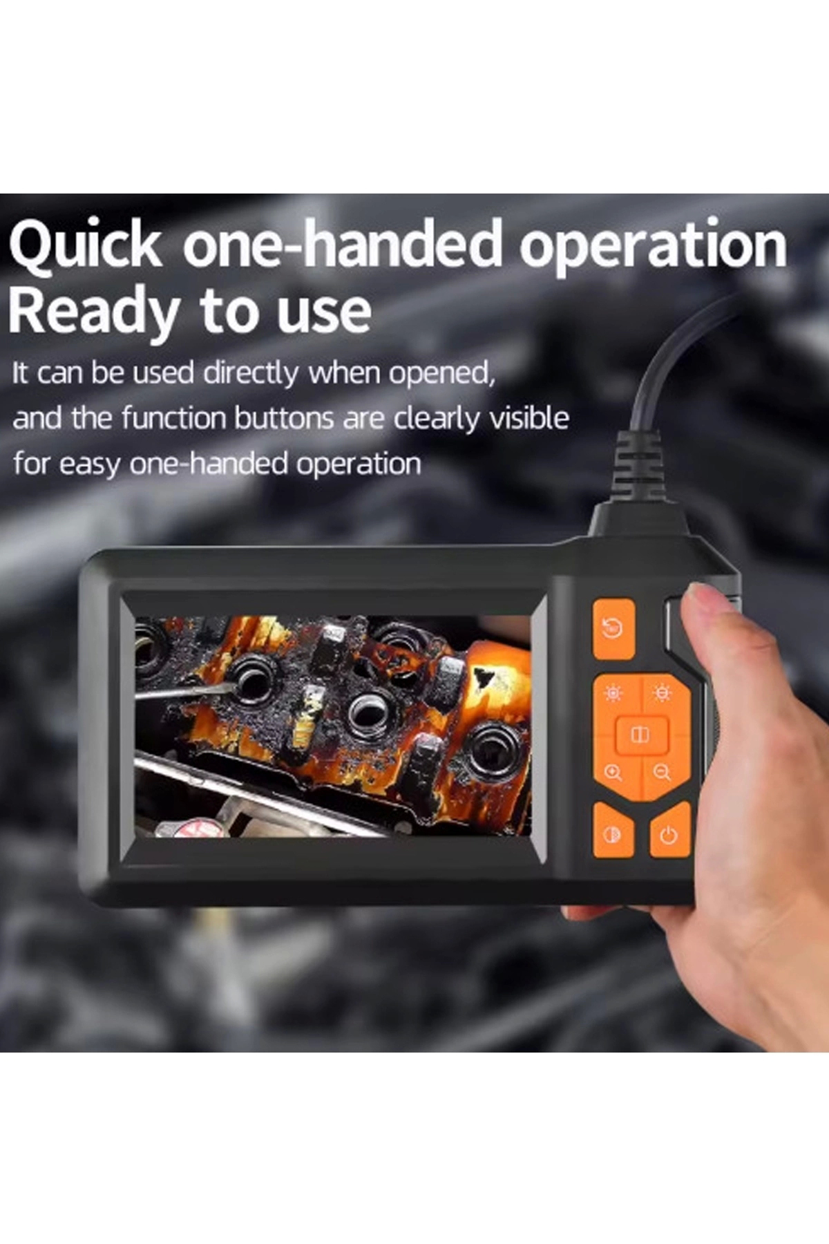 Butik Ekranlı 3 Kameralı 10 Mt Hafıza Kart Destekli Sert Kablo Yılan En