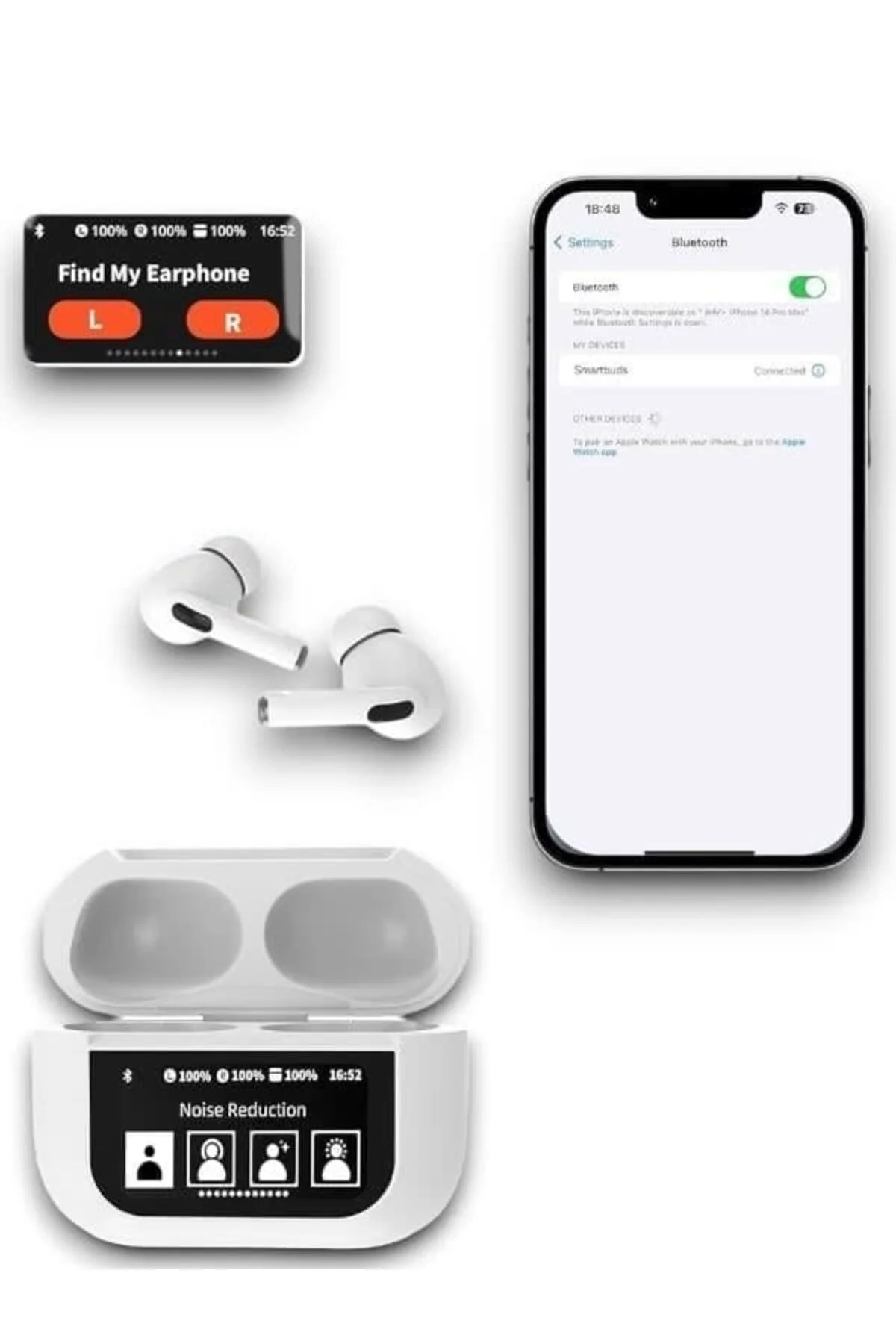 EKRANLI AİRPODS PRO - KARBUL3249-2251 - Görsel 4