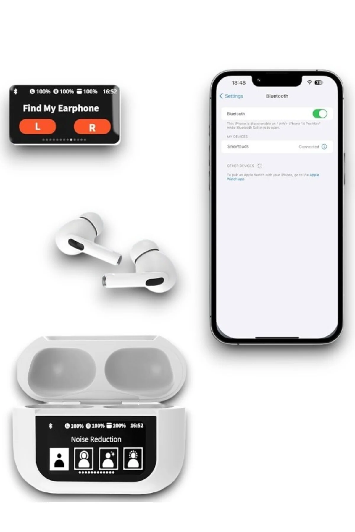 Ekranli Bluetooth Kulaklik Ekranli Bluetooth Kulaklik - Görsel 3