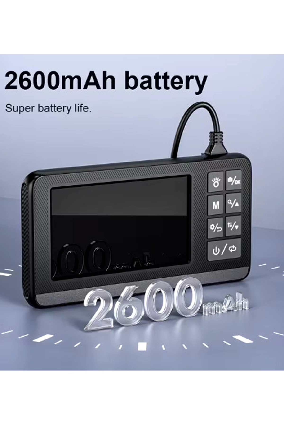 Ekranlı Çift Kameralı 10 Mt Sert Kablo Endoskop Kamera 8 Mm 4.3 I