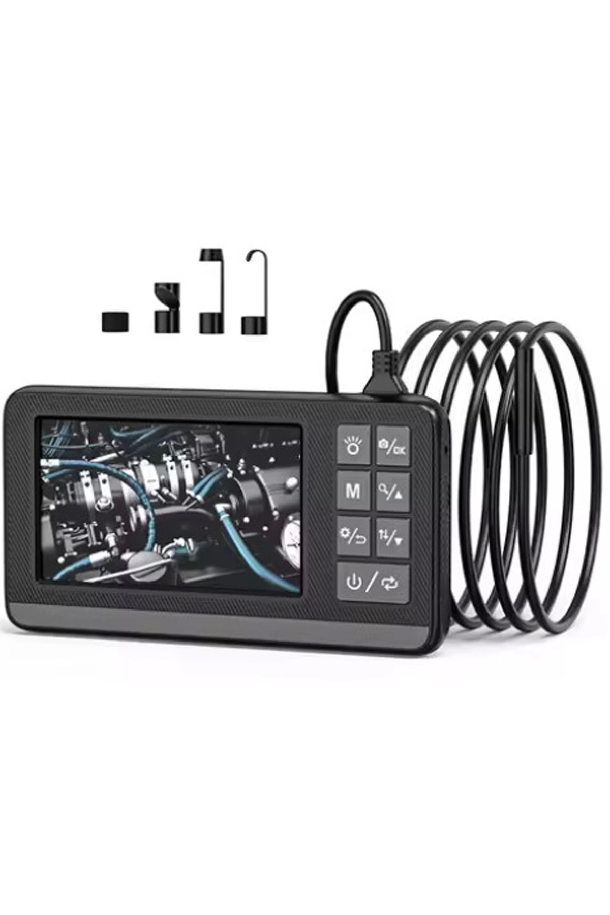 Ekranlı Çift Kameralı 10 Mt Sert Kablo Endoskop Kamera 8 Mm 4.3 I