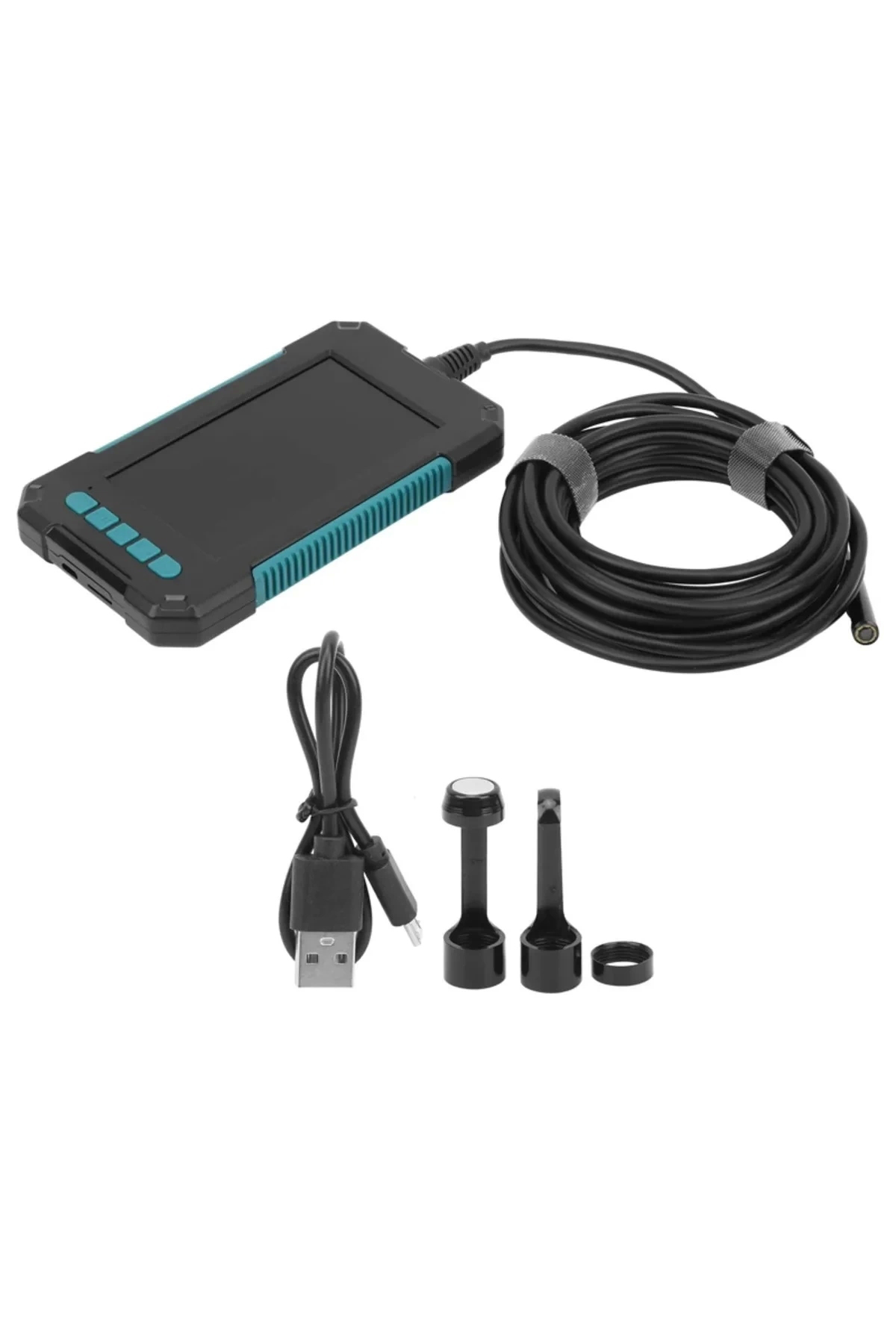 Butik Ekranlı Çift Kameralı 10 Mt Hafıza Kart Destekli Sert Kablo Yılan