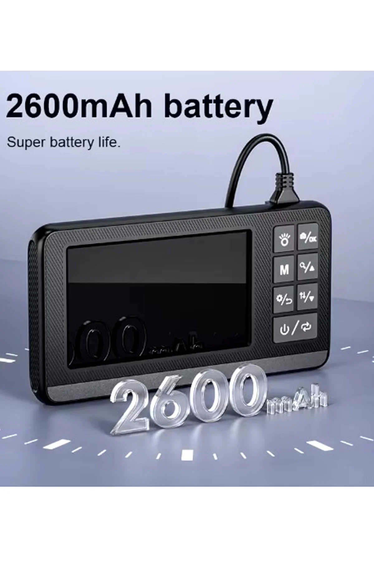 Ekranlı Çift Kameralı 10 Mt Sert Kablo Endoskop Kamera 8 Mm 4.3 I