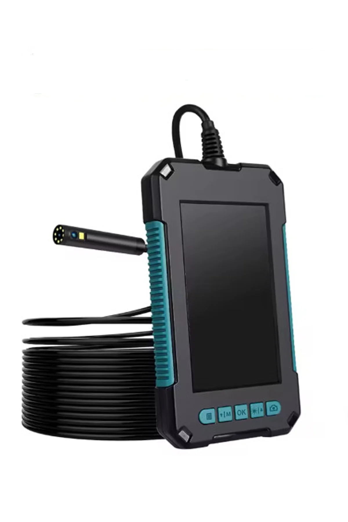 Ekranlı Çift kameralı 10 Mt Hafıza Kart Destekli Sert Kablo Yılan Endoskop Kamera 5.5 mm 4.3 ınc Ekranlı Çift kameralı 10 Mt Hafıza Kart Destekli Sert Kablo Yılan Endoskop Kamera 5.5 mm 4.3 ınc - Görsel 6