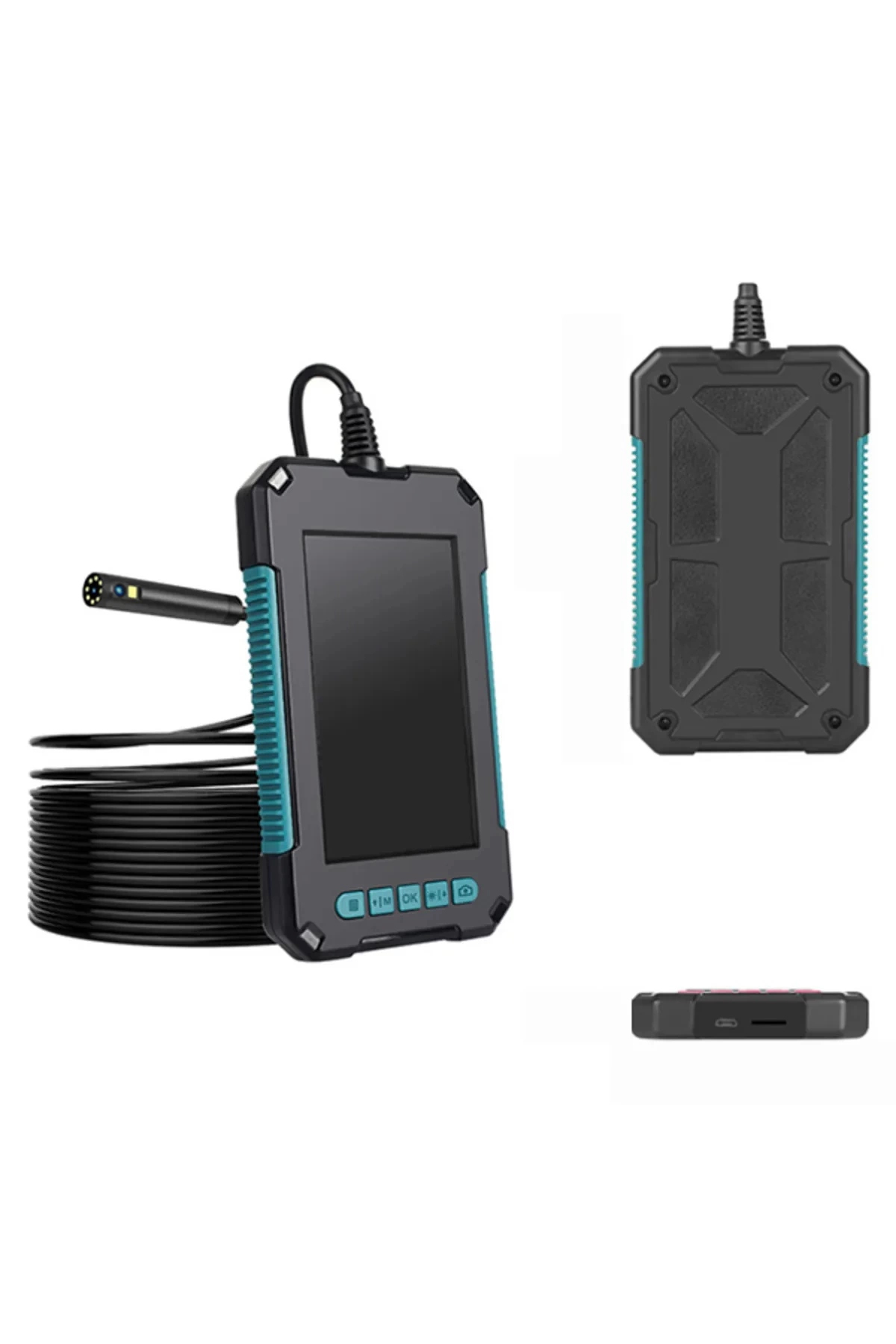 Butik Ekranlı Çift Kameralı 10 Mt Hafıza Kart Destekli Sert Kablo Yılan