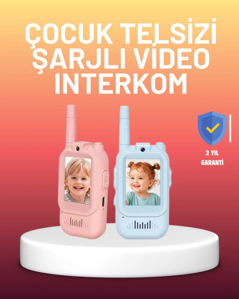 Ekranlı Walkie Talkie - Ses ve Görüntü Destekli Video İnterkom Oyuncağı