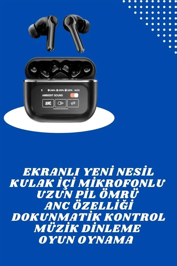 Ekranlı Yeni Nesil Pro Kulaklık ve Akıllı Saat Kampanyası Kulak İçi Mikrofonlu - Lisinya