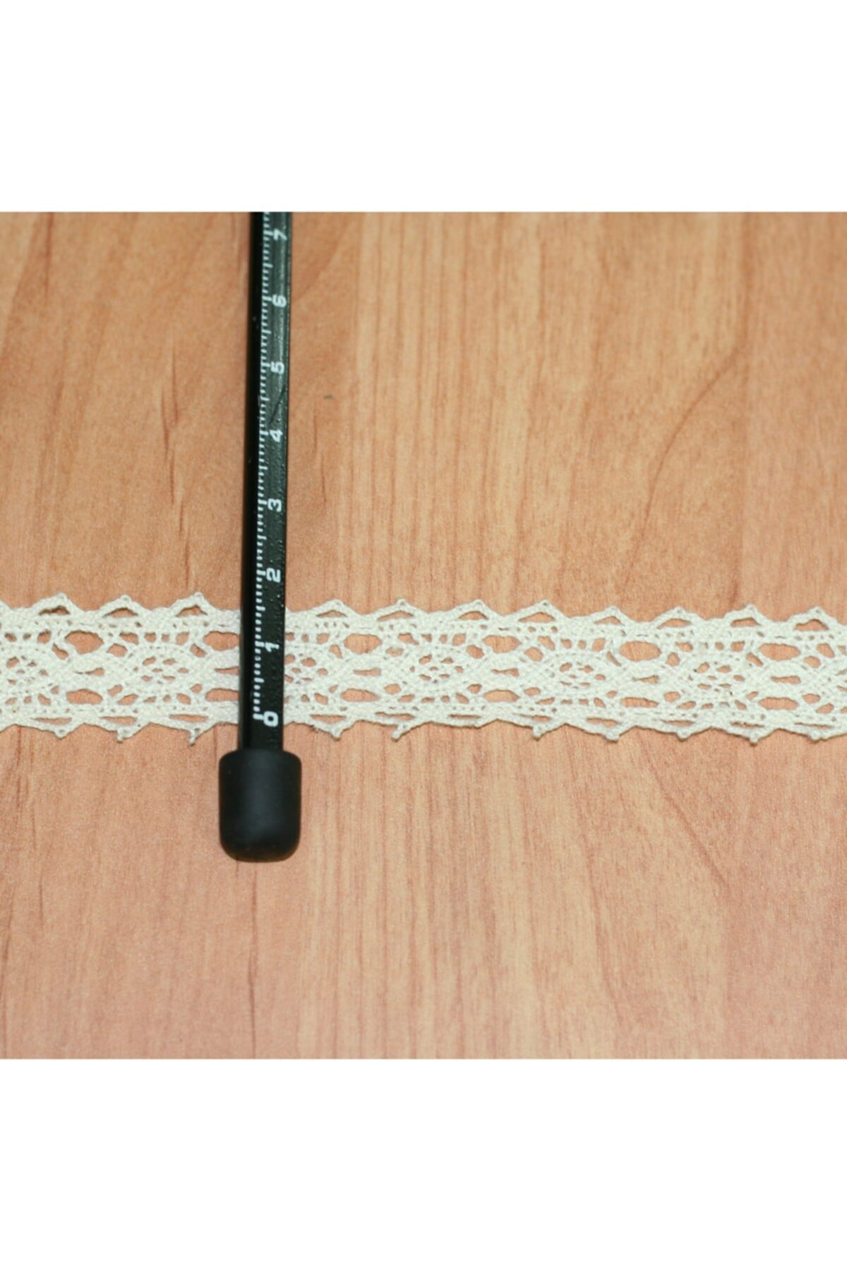 Tuhafiyecimiz Ekru Eninde Pamuk Ara Dantel