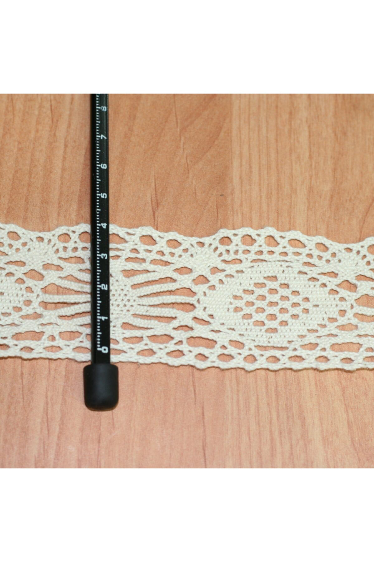 Tuhafiyecimiz Ekru Eninde Pamuk Dantel