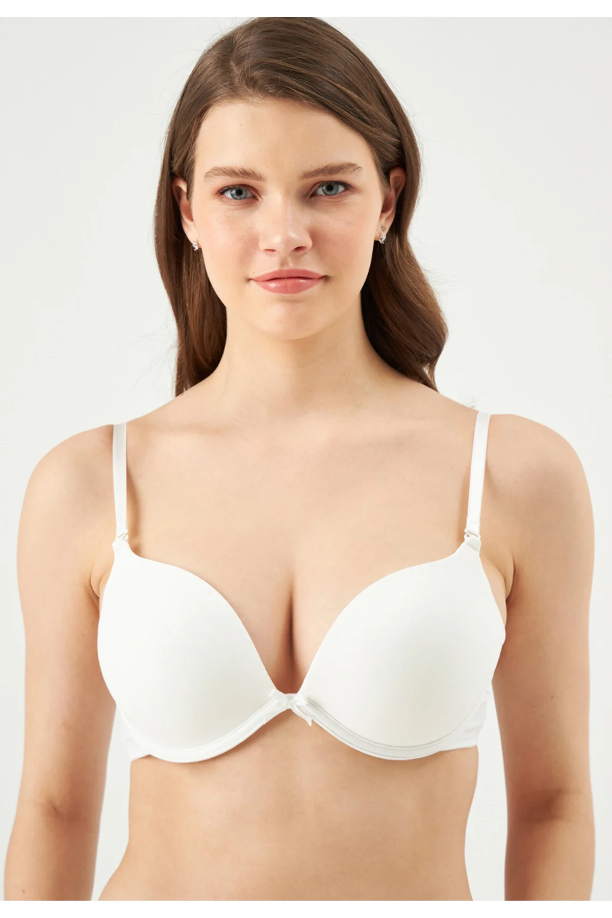 Ekru Ersk130 Lilyum Kulaklı Double Push-Up Tek Sütyen