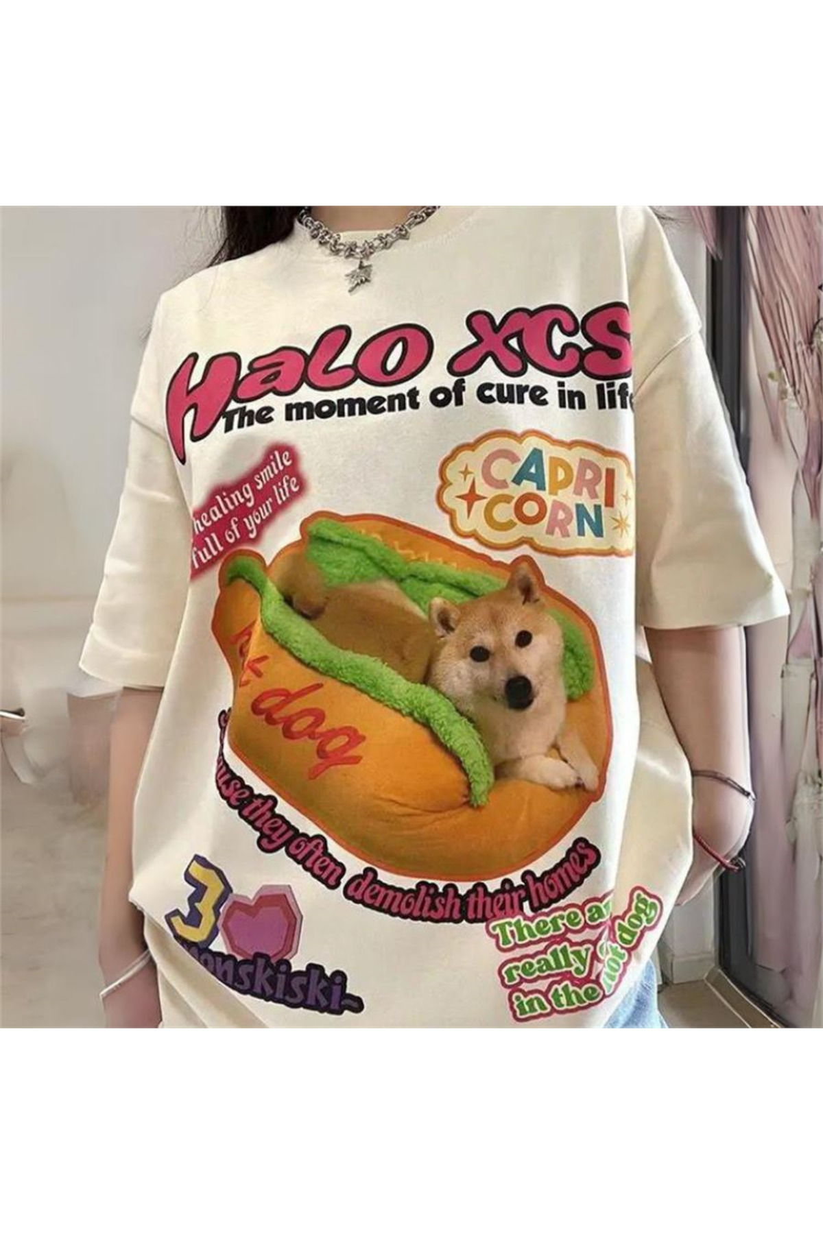Ekru Halo Xcs Hot Dog Unisex T-Shirt