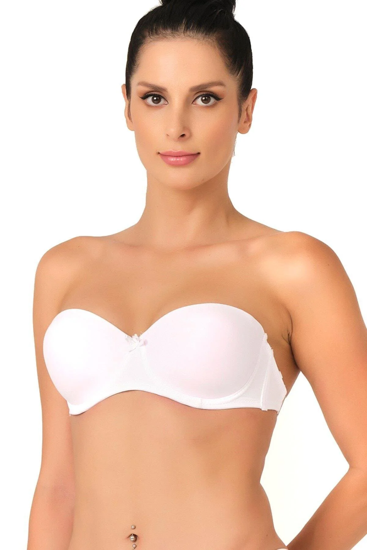 BEYAZ MI 701 Şeffaf Askılı Sütyen
