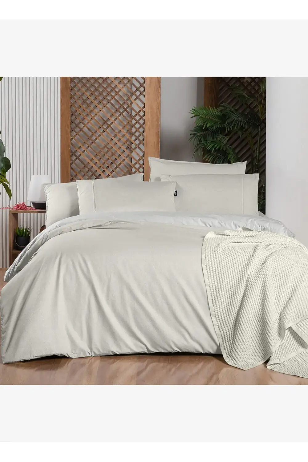 Sarev Ekru Nevresim Takımı Unitwill Nt Fancy Tk 1Y, .Ekru