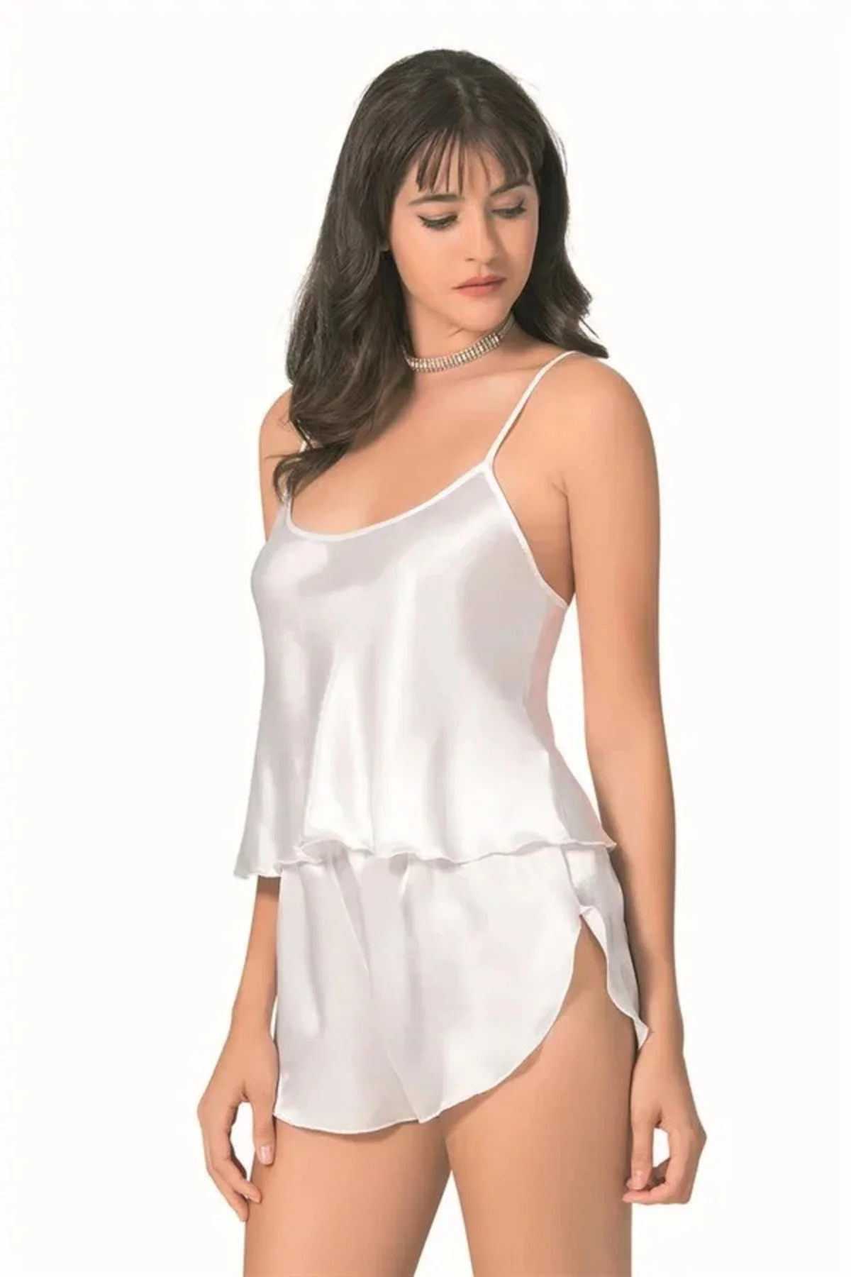 Ekru Saten Babydoll Şort Takımı Fiyatı, Yorumları ve Özellikleri