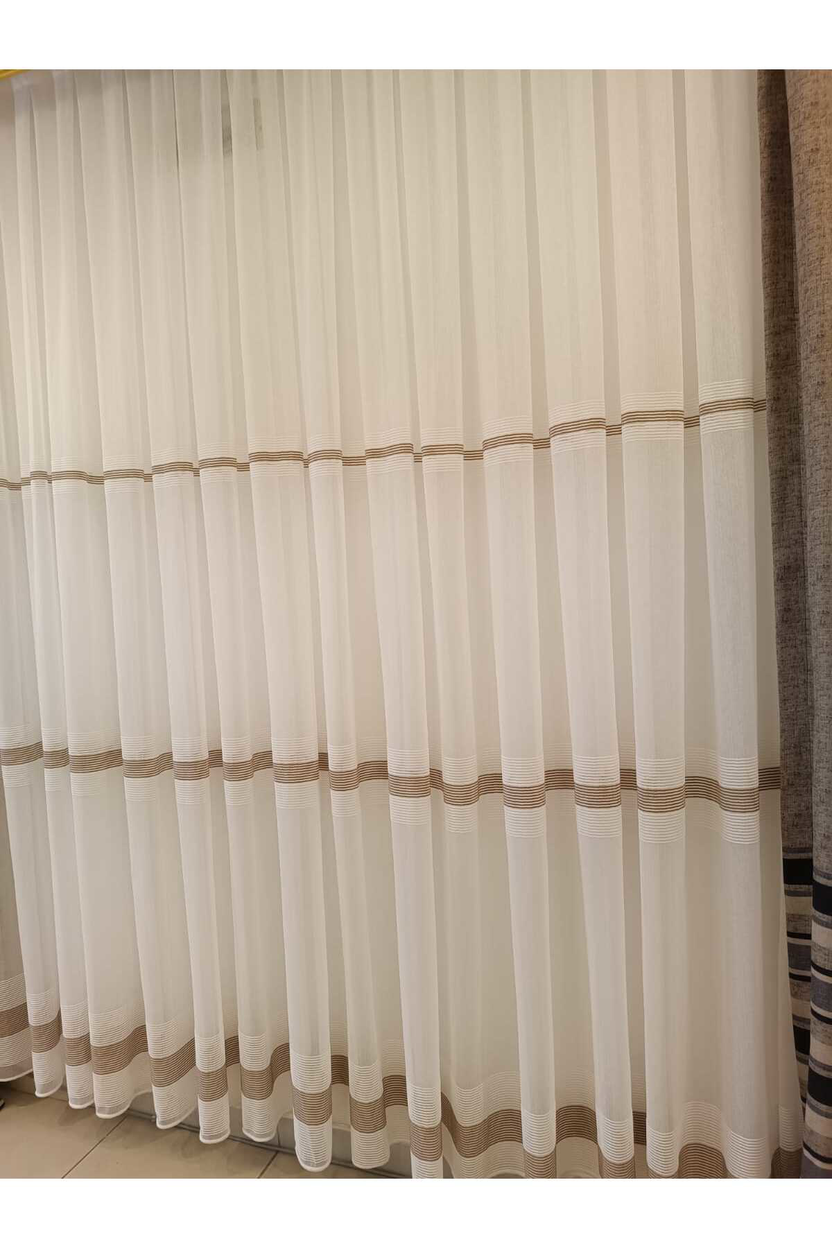 Özgün Home Ekru Tül Perde (1X2,5 Pile)