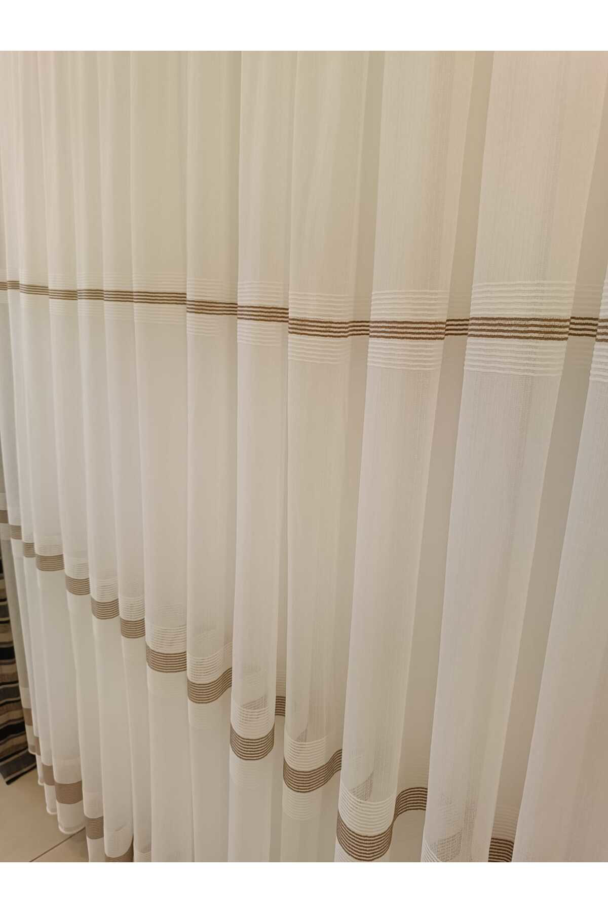 Özgün Home Ekru Tül Perde (1X2,5 Pile)