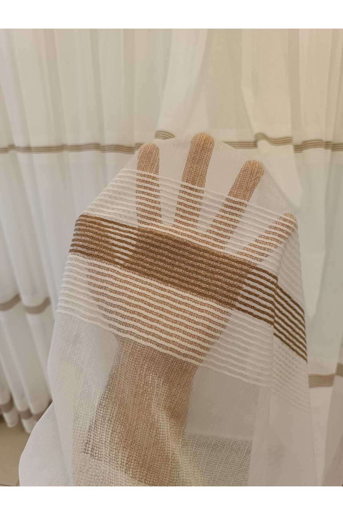 Özgün Home Ekru Tül Perde (1X2,5 Pile)