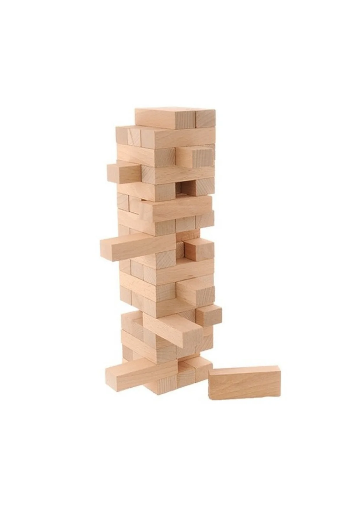 Eksen Jenga Doğal Ahşap Denge Zeka Ve Strateji Oyunu Kule Oyunu 54 Parça
