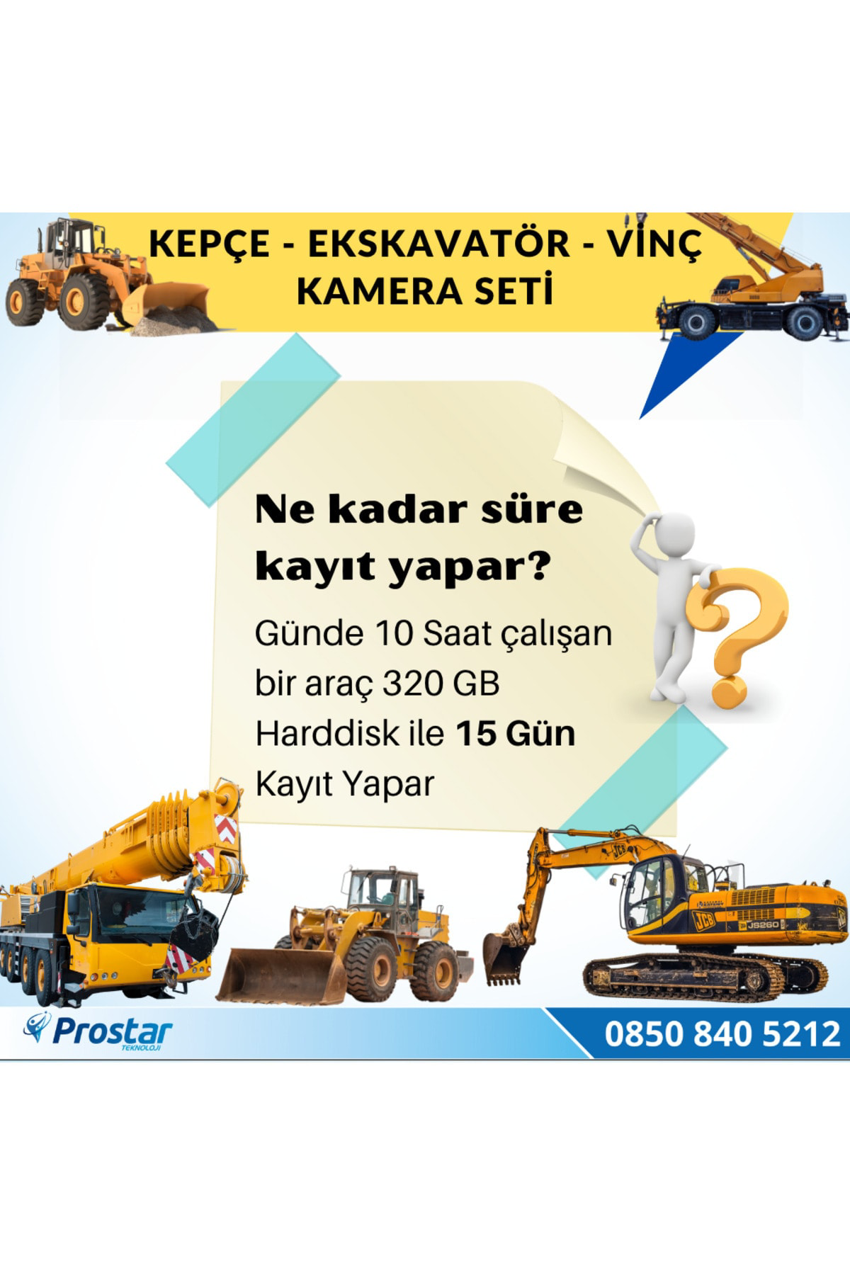 Navistar Ekskavatör Dozer Greyder Vinç Kepçe Uzaktan İzlemeli 4 Kameralı 3