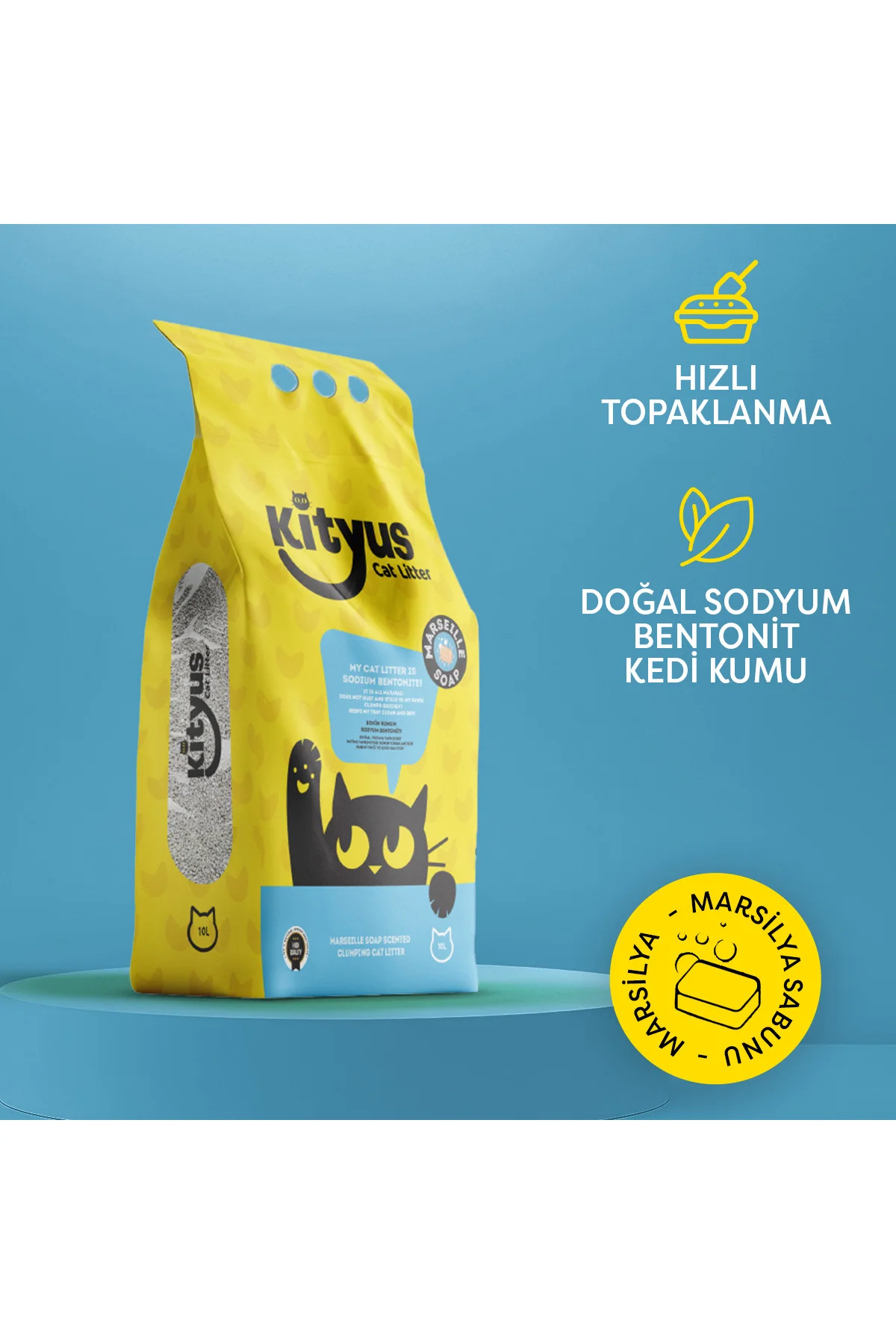 Ekstra Hijyenik İnce Taneli Topaklanan Tozsuz Marsilya Sabunlu Kedi Kumu 10lt Fiyatı, Yorumları ve Özellikleri